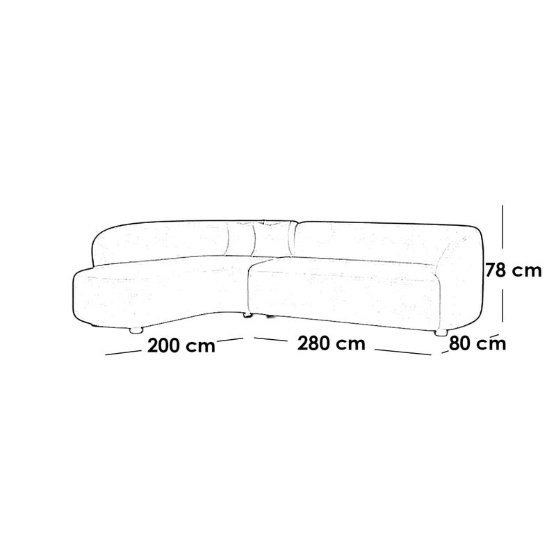 Malazhouse Beech Wood and Linen L-Shape Sofa - Brown - Image 2